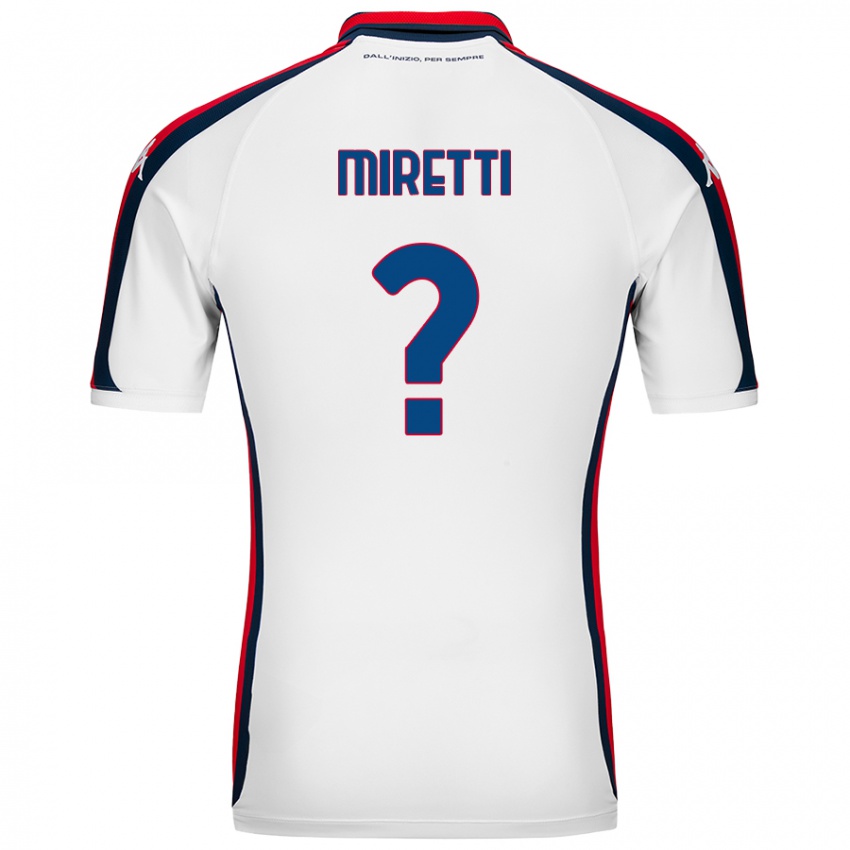 Niño Camiseta Fabio Miretti #0 Blanco 2ª Equipación 2024/25 La Camisa Chile