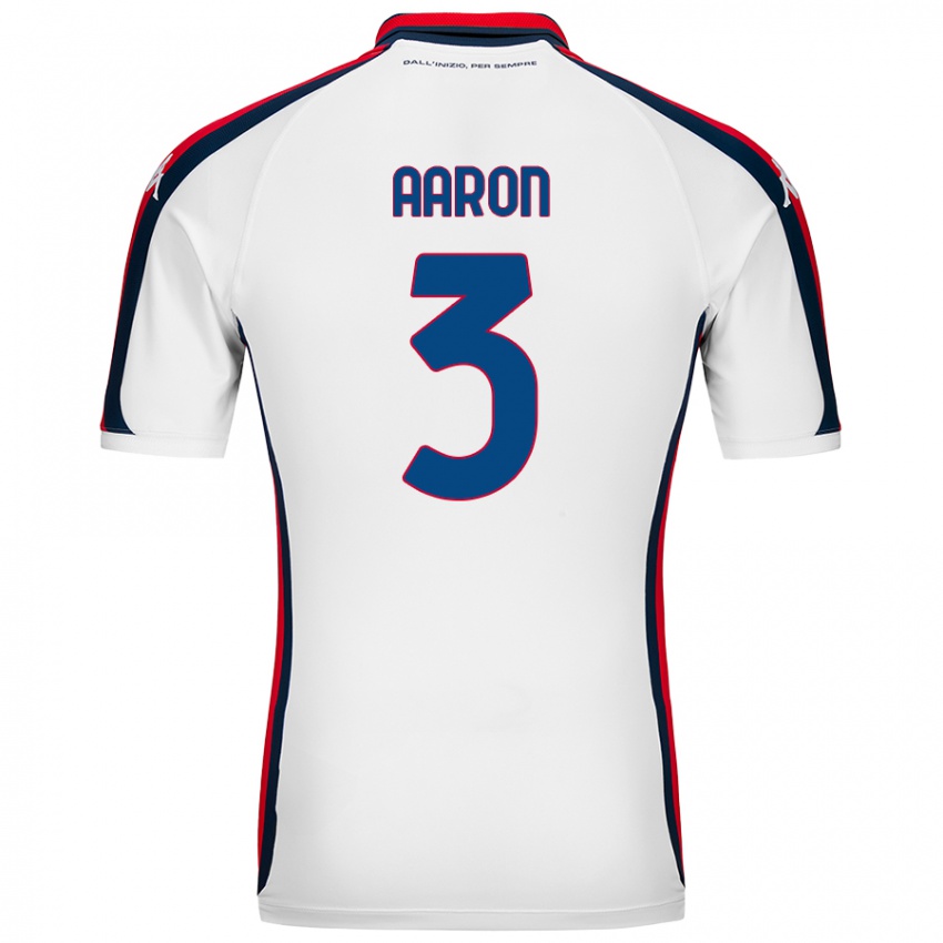 Niño Camiseta Aarón Martín #3 Blanco 2ª Equipación 2024/25 La Camisa Chile