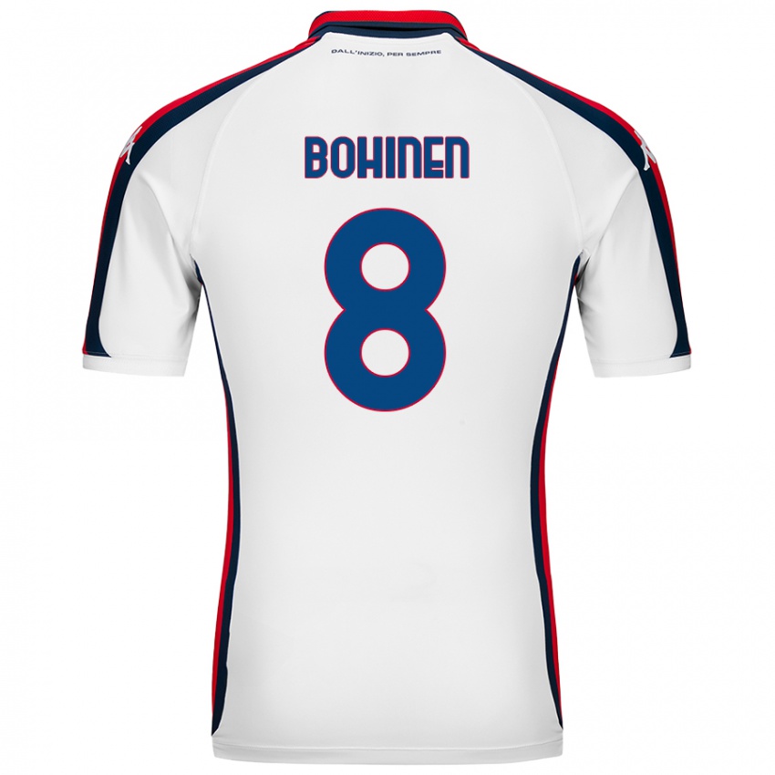 Niño Camiseta Emil Bohinen #8 Blanco 2ª Equipación 2024/25 La Camisa Chile