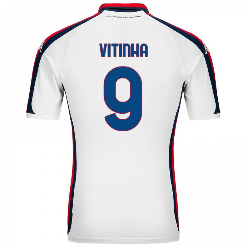 Niño Camiseta Vitinha #9 Blanco 2ª Equipación 2024/25 La Camisa Chile