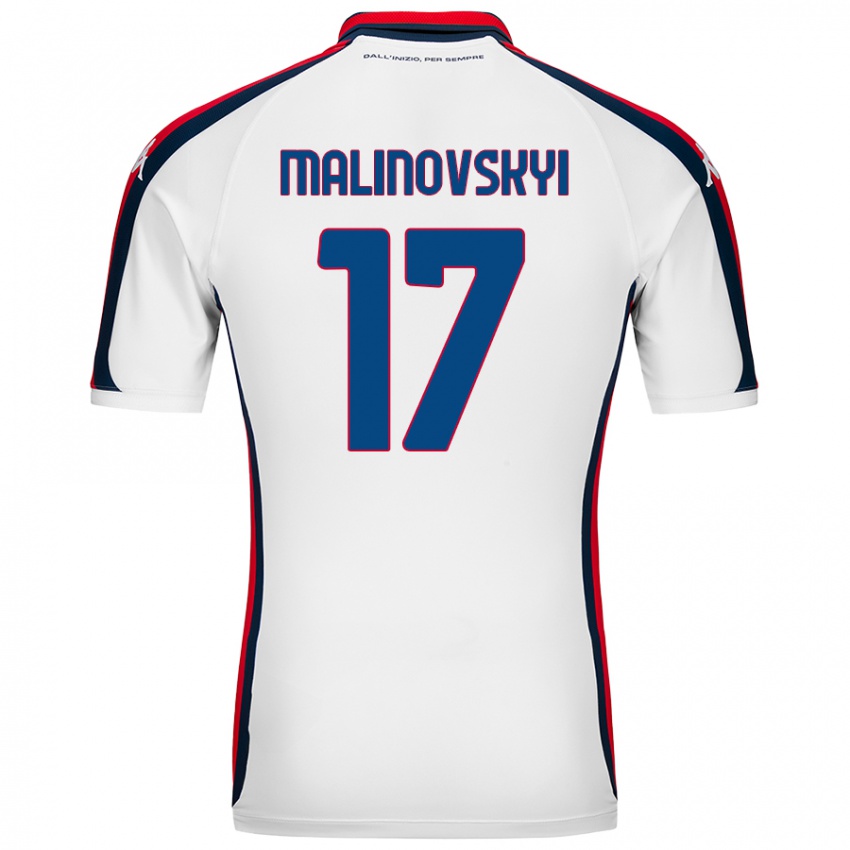 Niño Camiseta Ruslan Malinovskyi #17 Blanco 2ª Equipación 2024/25 La Camisa Chile