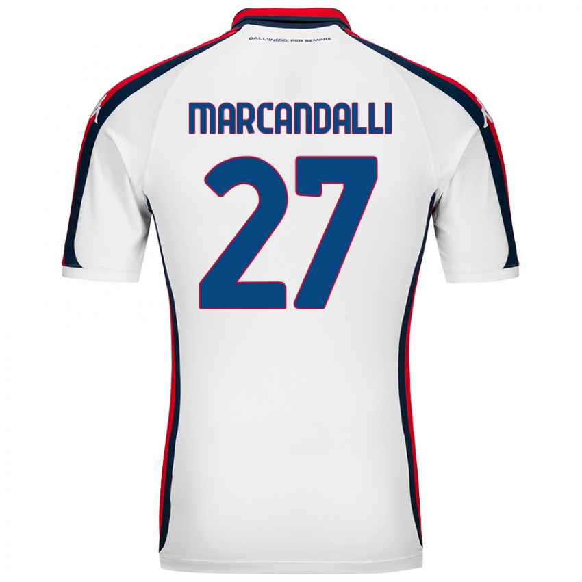 Niño Camiseta Alessandro Marcandalli #27 Blanco 2ª Equipación 2024/25 La Camisa Chile