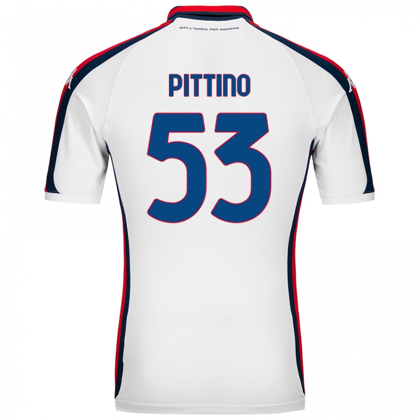 Niño Camiseta Tommaso Pittino #53 Blanco 2ª Equipación 2024/25 La Camisa Chile