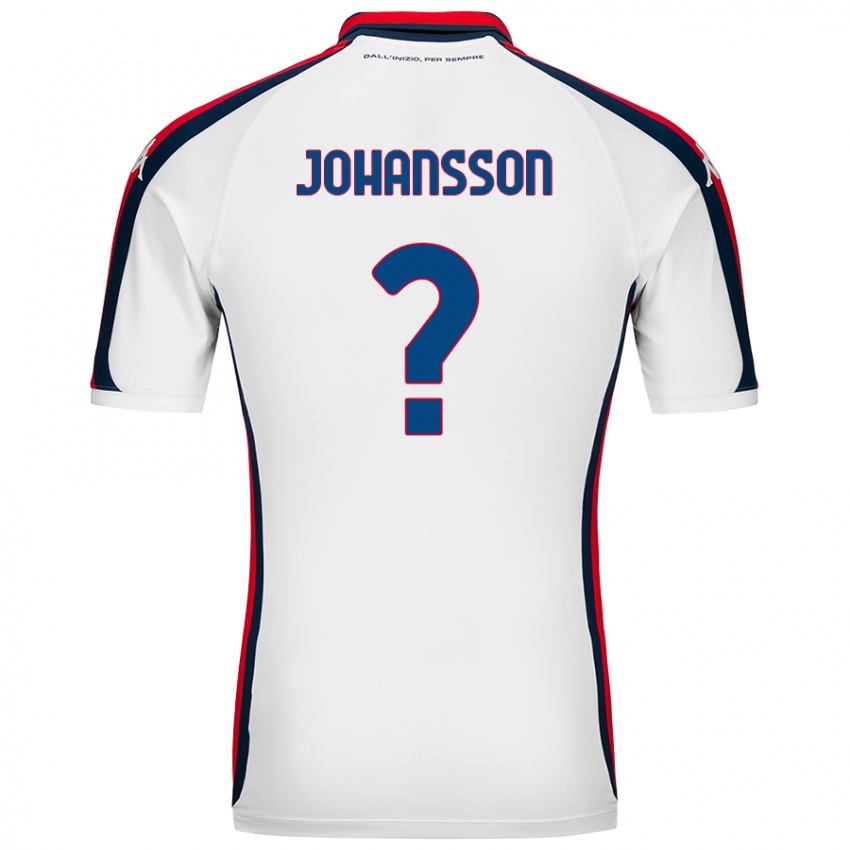 Niño Camiseta Vincent Johansson #0 Blanco 2ª Equipación 2024/25 La Camisa Chile