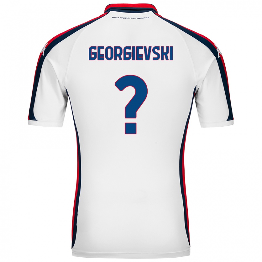 Niño Camiseta Toma Georgievski #0 Blanco 2ª Equipación 2024/25 La Camisa Chile