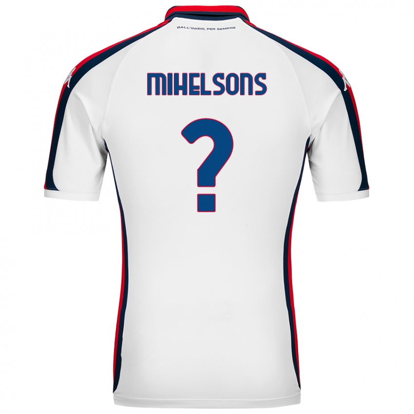 Niño Camiseta Rendijs Mihelsons #0 Blanco 2ª Equipación 2024/25 La Camisa Chile