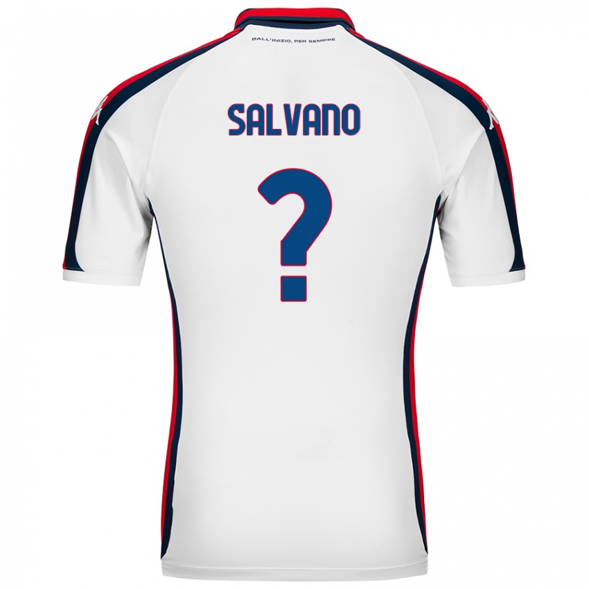 Niño Camiseta Daniele Salvano #0 Blanco 2ª Equipación 2024/25 La Camisa Chile