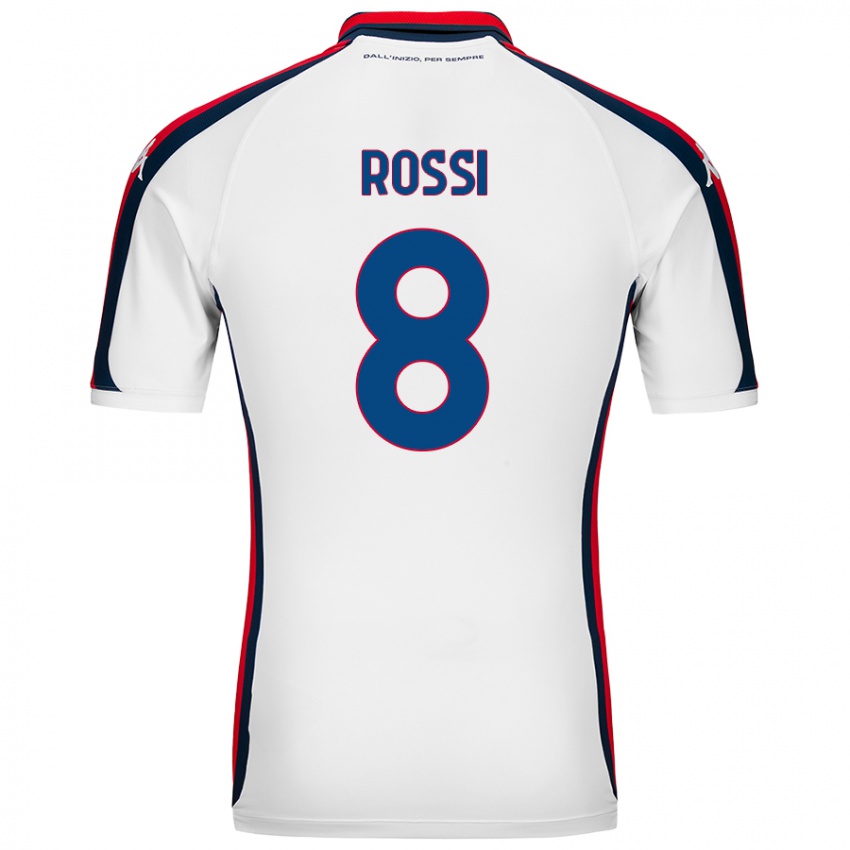 Niño Camiseta Gianluca Rossi #8 Blanco 2ª Equipación 2024/25 La Camisa Chile