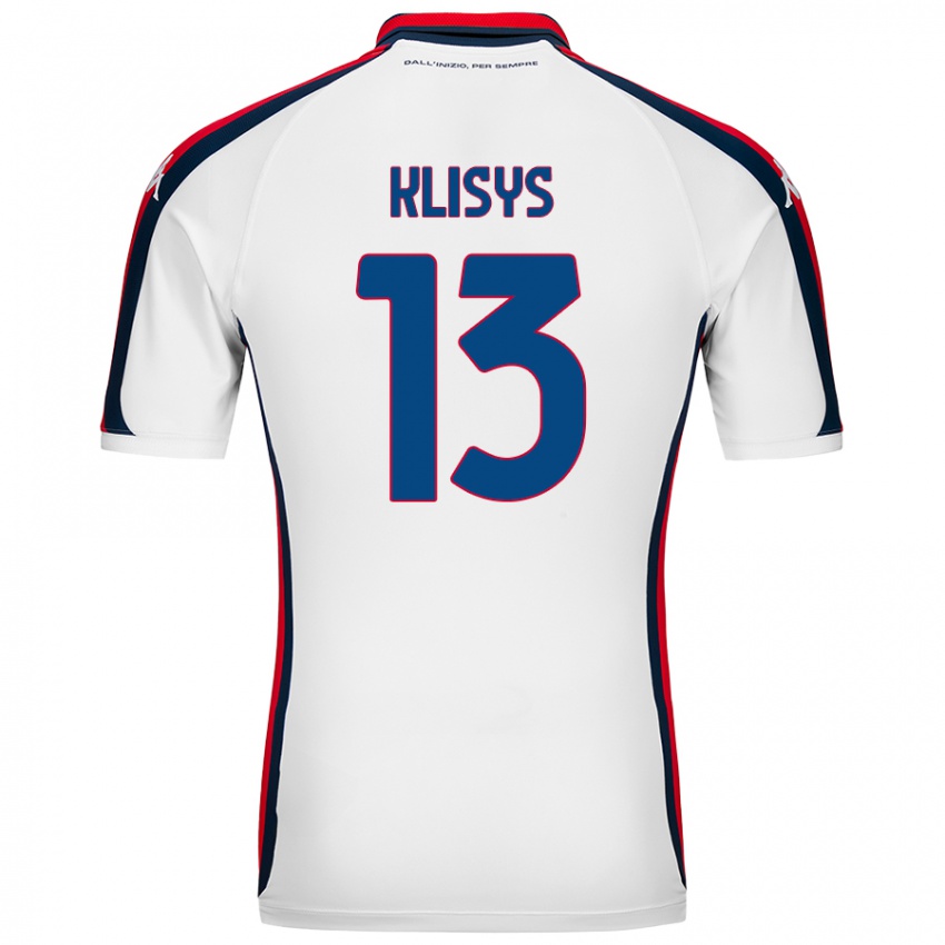 Niño Camiseta Lukas Klisys #13 Blanco 2ª Equipación 2024/25 La Camisa Chile