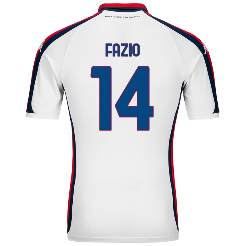 Niño Camiseta Tommaso Fazio #14 Blanco 2ª Equipación 2024/25 La Camisa Chile