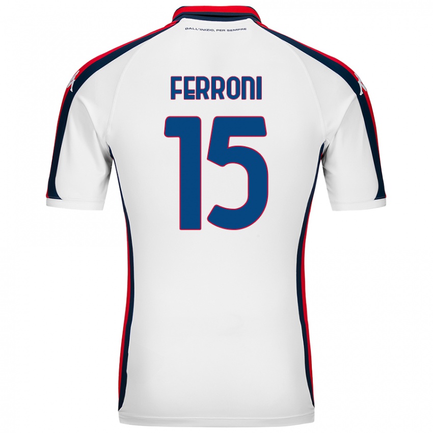 Niño Camiseta Leonardo Ferroni #15 Blanco 2ª Equipación 2024/25 La Camisa Chile