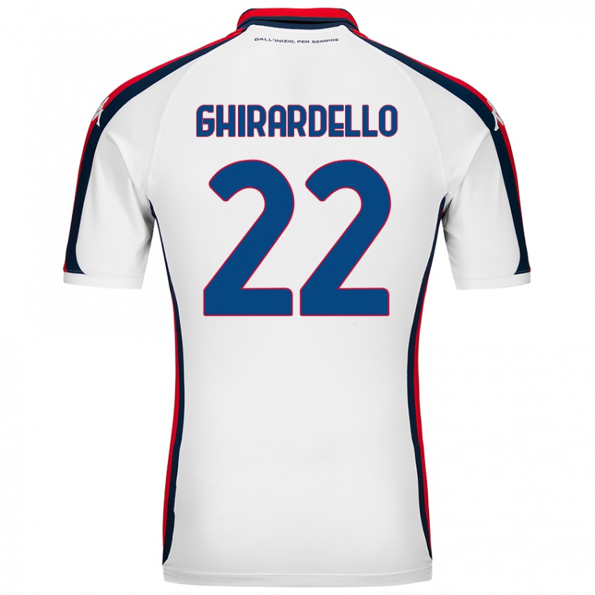 Niño Camiseta Tommaso Ghirardello #22 Blanco 2ª Equipación 2024/25 La Camisa Chile