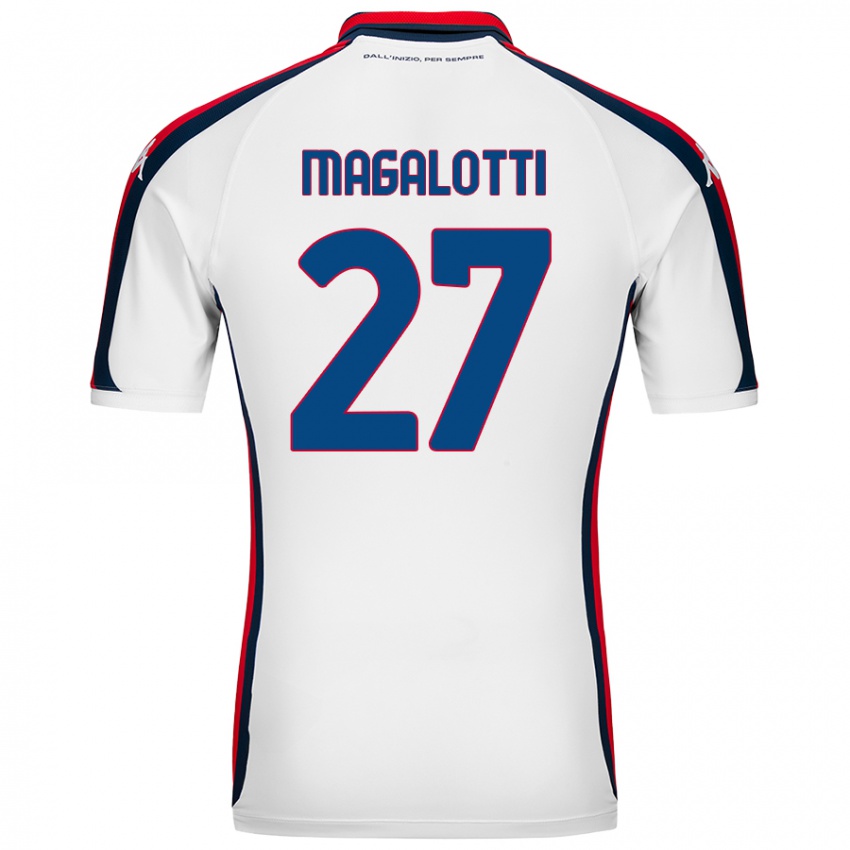 Niño Camiseta Gabriele Magalotti #27 Blanco 2ª Equipación 2024/25 La Camisa Chile