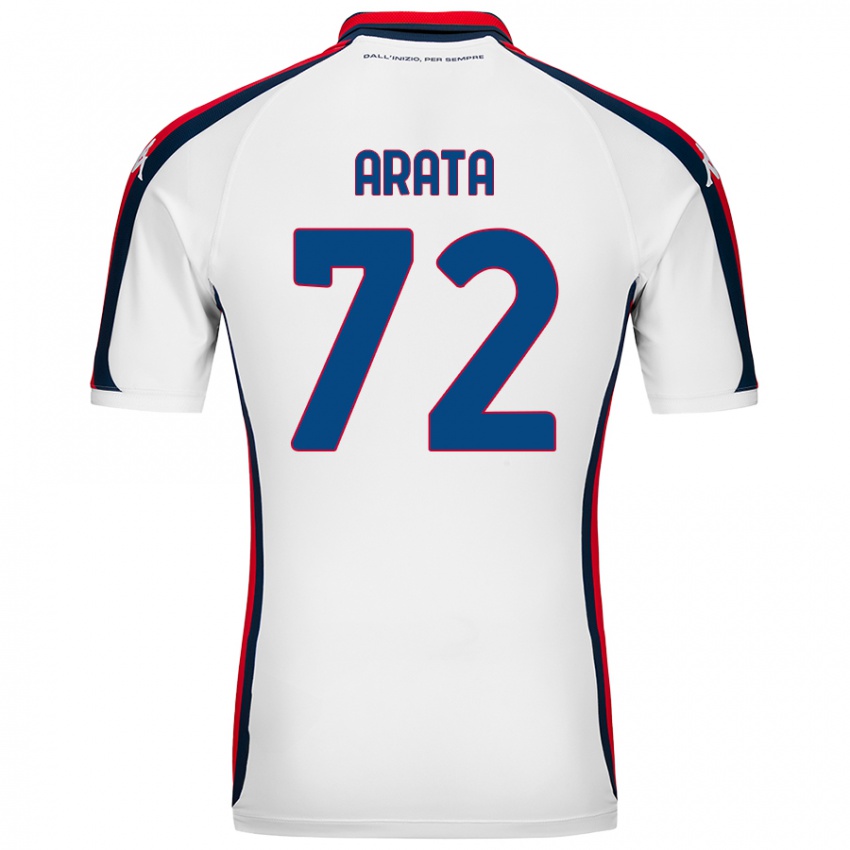 Niño Camiseta Stefano Arata #72 Blanco 2ª Equipación 2024/25 La Camisa Chile