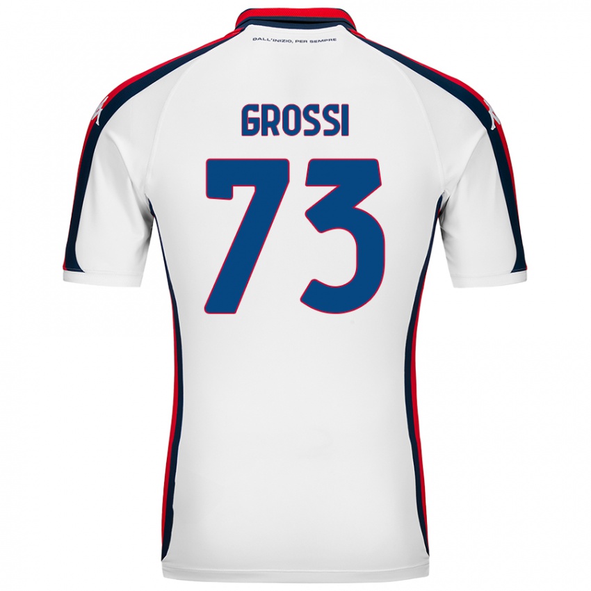 Niño Camiseta Jacopo Grossi #73 Blanco 2ª Equipación 2024/25 La Camisa Chile