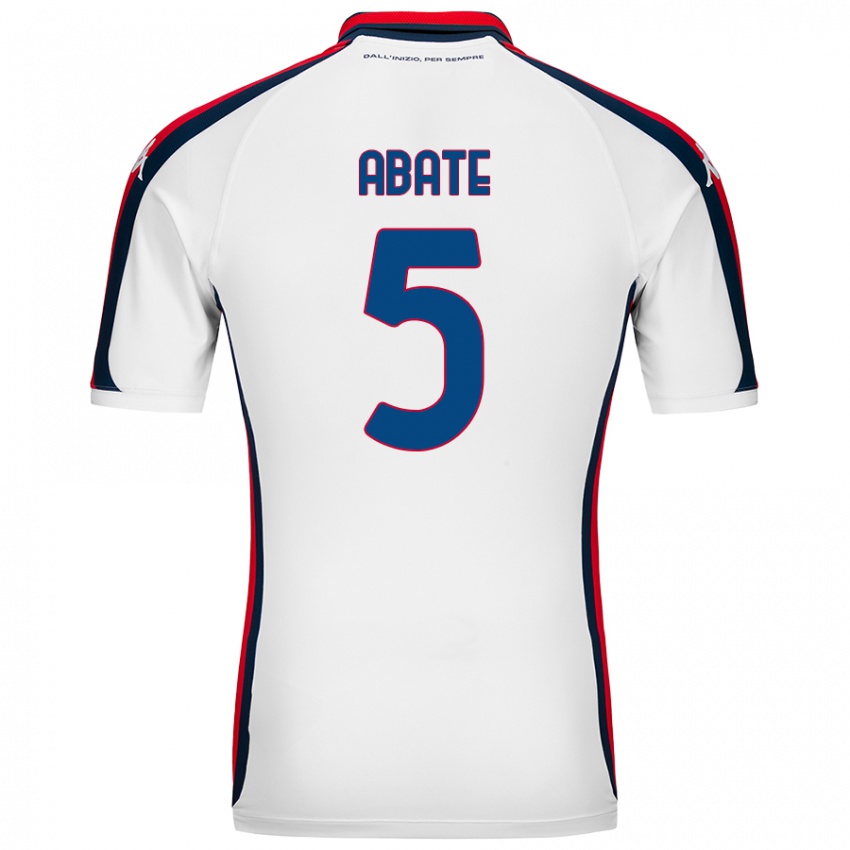 Niño Camiseta Giada Abate #5 Blanco 2ª Equipación 2024/25 La Camisa Chile