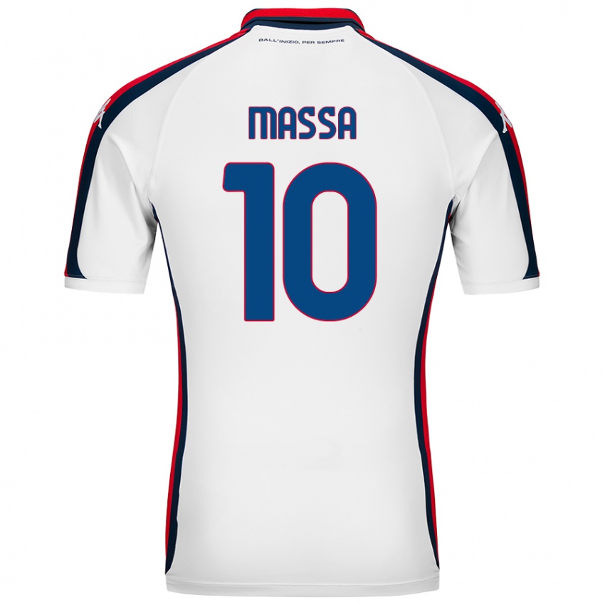 Niño Camiseta Alessandra Massa #10 Blanco 2ª Equipación 2024/25 La Camisa Chile