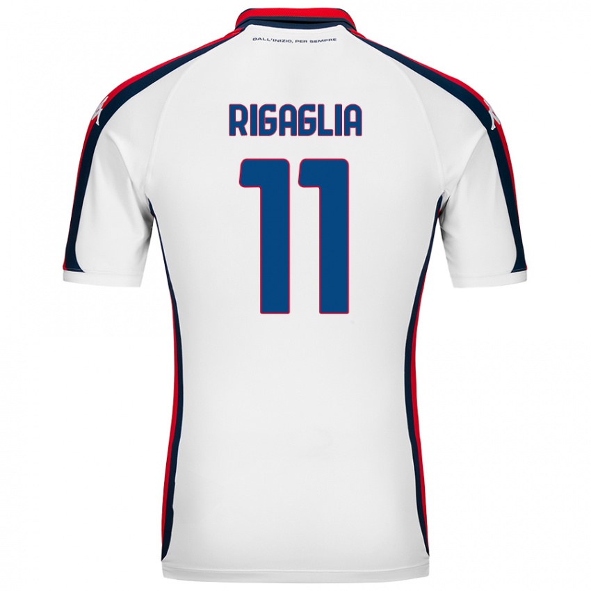 Niño Camiseta Alison Rigaglia #11 Blanco 2ª Equipación 2024/25 La Camisa Chile