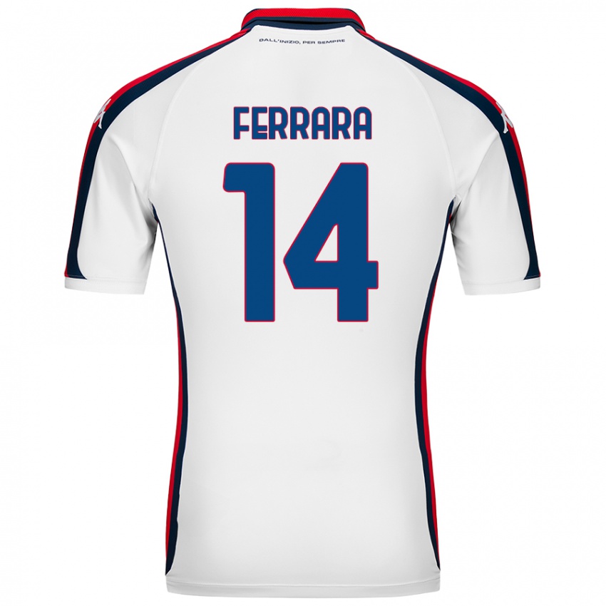 Niño Camiseta Anastasia Ferrara #14 Blanco 2ª Equipación 2024/25 La Camisa Chile