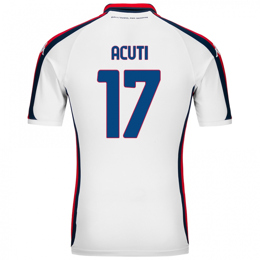 Niño Camiseta Arianna Acuti #17 Blanco 2ª Equipación 2024/25 La Camisa Chile