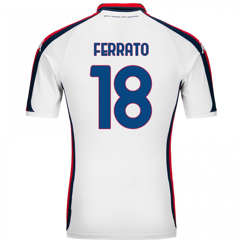 Niño Camiseta Claudia Ferrato #18 Blanco 2ª Equipación 2024/25 La Camisa Chile