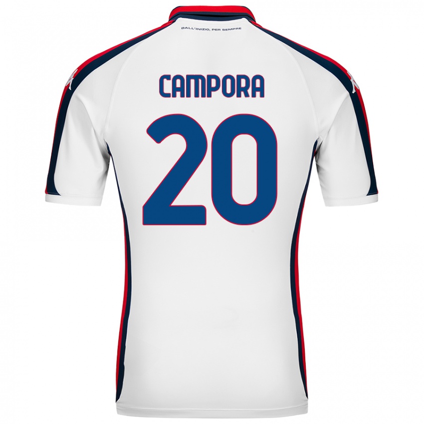 Niño Camiseta Alice Campora #20 Blanco 2ª Equipación 2024/25 La Camisa Chile