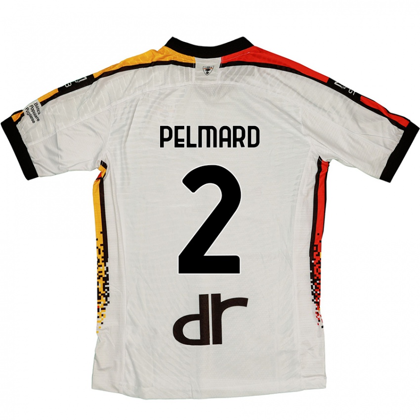 Niño Camiseta Andy Pelmard #2 Blanco Negro 2ª Equipación 2024/25 La Camisa Chile