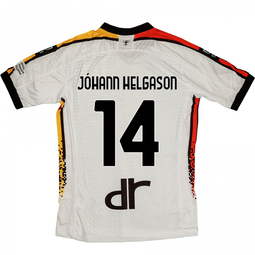 Niño Camiseta Thórir Jóhann Helgason #14 Blanco Negro 2ª Equipación 2024/25 La Camisa Chile