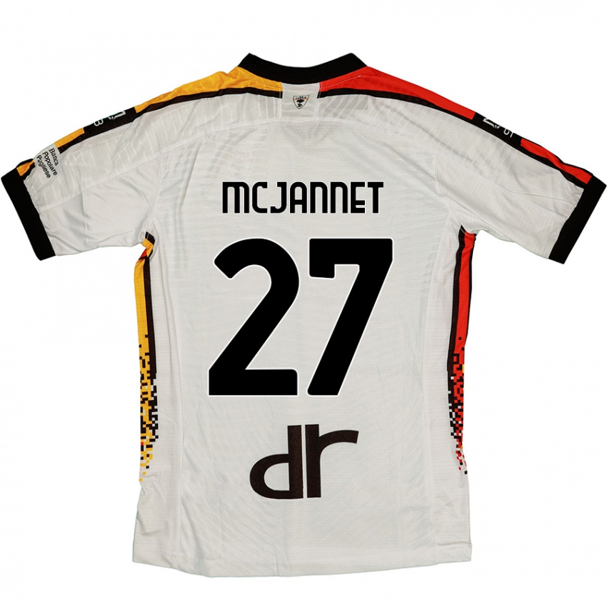 Niño Camiseta Ed Mcjannet #27 Blanco Negro 2ª Equipación 2024/25 La Camisa Chile