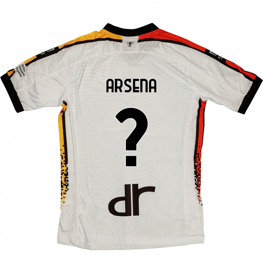 Niño Camiseta Marco Arsena #0 Blanco Negro 2ª Equipación 2024/25 La Camisa Chile