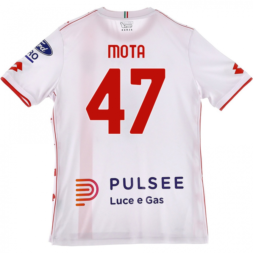 Niño Camiseta Dany Mota #47 Blanco Rojo 2ª Equipación 2024/25 La Camisa Chile