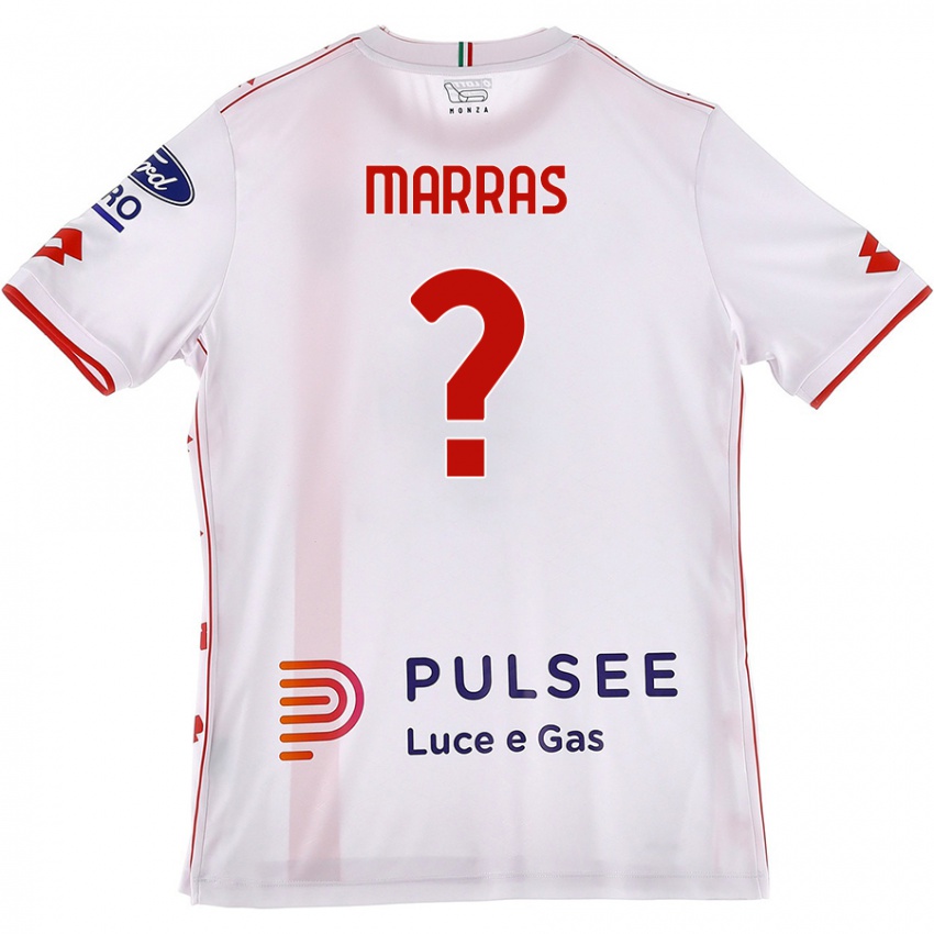 Niño Camiseta Tommaso Marras #0 Blanco Rojo 2ª Equipación 2024/25 La Camisa Chile