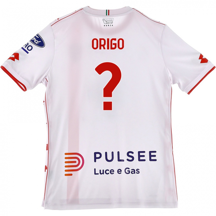 Niño Camiseta Tobias Origo #0 Blanco Rojo 2ª Equipación 2024/25 La Camisa Chile