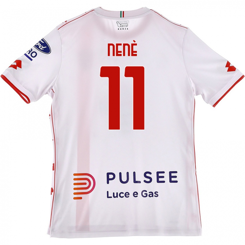 Niño Camiseta Stephen Nenè #11 Blanco Rojo 2ª Equipación 2024/25 La Camisa Chile