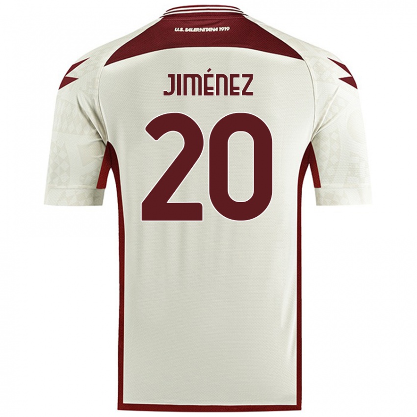 Niño Camiseta Kaleb Jiménez #20 Color Crema 2ª Equipación 2024/25 La Camisa Chile