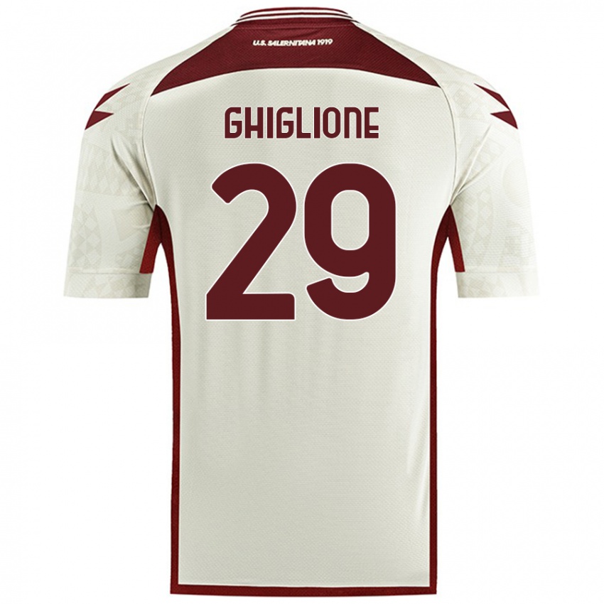 Niño Camiseta Paolo Ghiglione #29 Color Crema 2ª Equipación 2024/25 La Camisa Chile