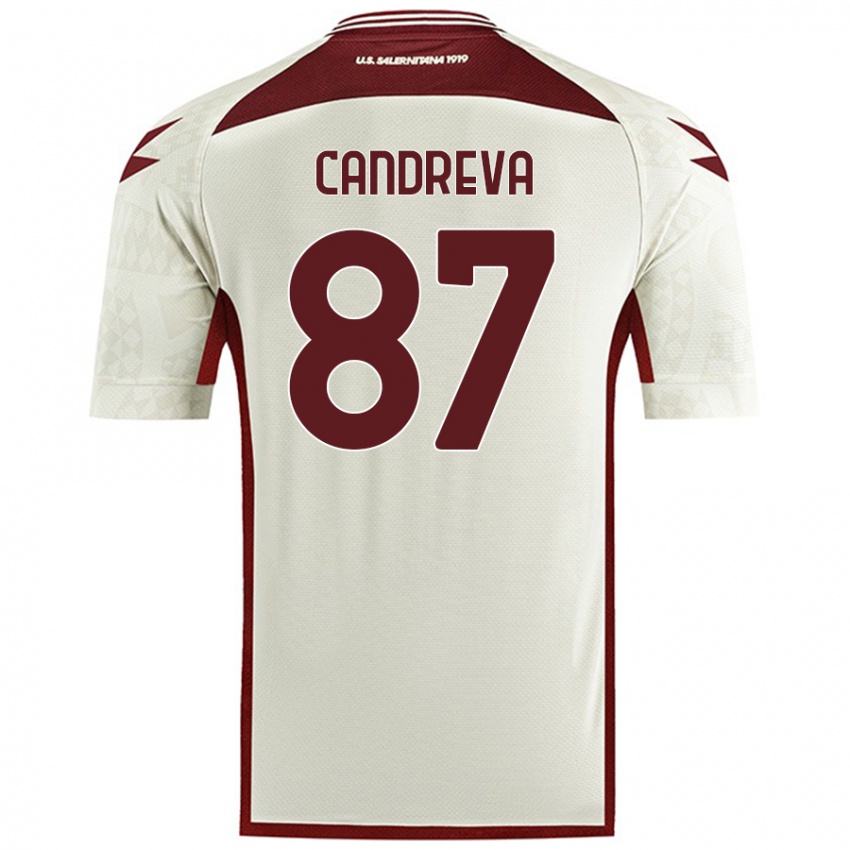 Niño Camiseta Antonio Candreva #87 Color Crema 2ª Equipación 2024/25 La Camisa Chile