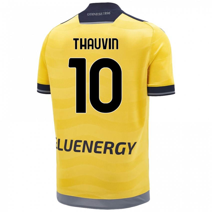 Niño Camiseta Florian Thauvin #10 Dorado 2ª Equipación 2024/25 La Camisa Chile