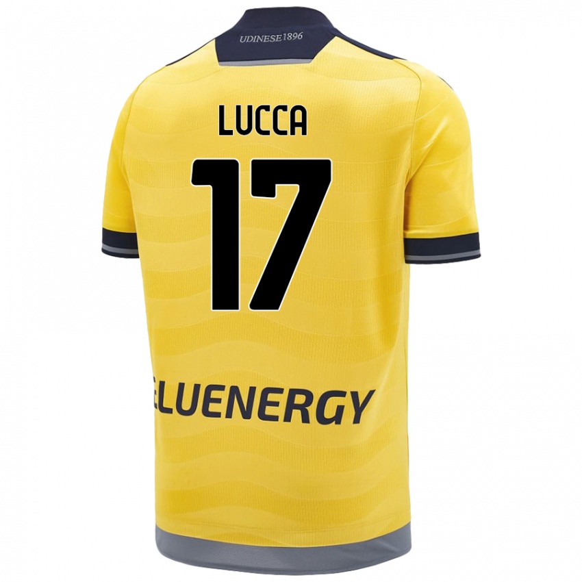 Niño Camiseta Lorenzo Lucca #17 Dorado 2ª Equipación 2024/25 La Camisa Chile