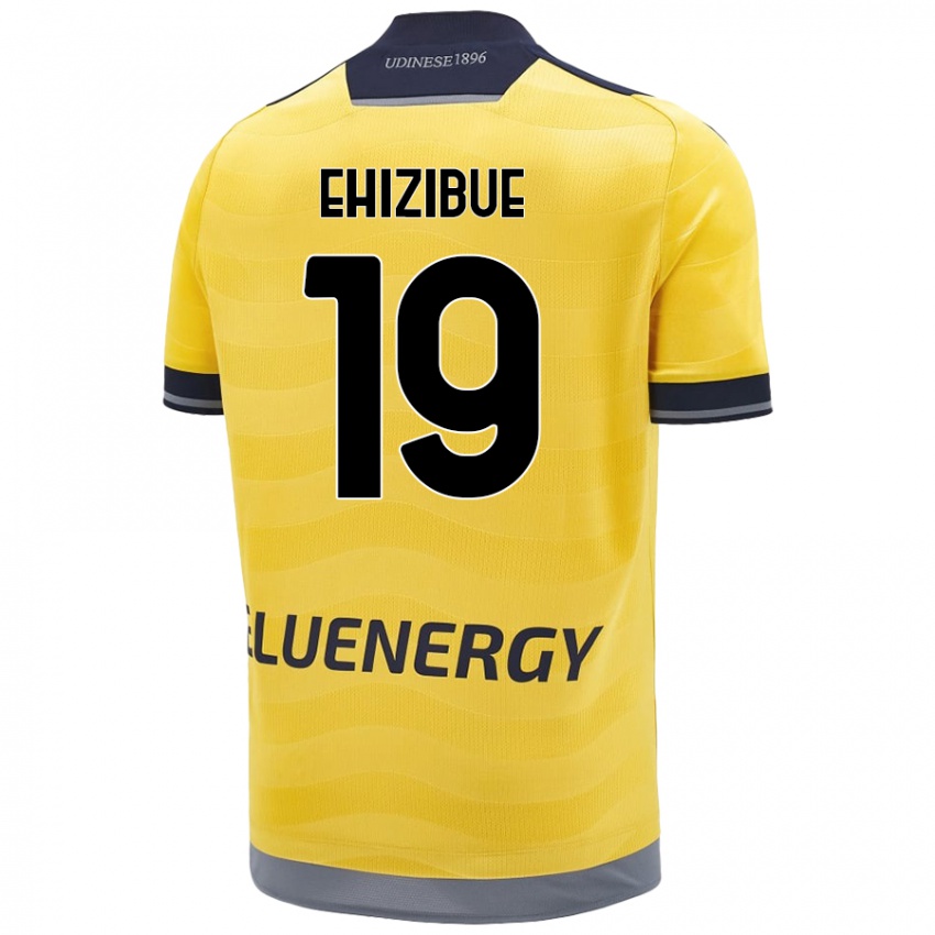 Niño Camiseta Kingsley Ehizibue #19 Dorado 2ª Equipación 2024/25 La Camisa Chile