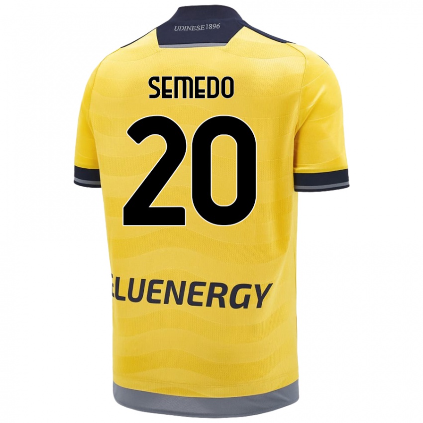 Niño Camiseta Vivaldo Semedo #20 Dorado 2ª Equipación 2024/25 La Camisa Chile