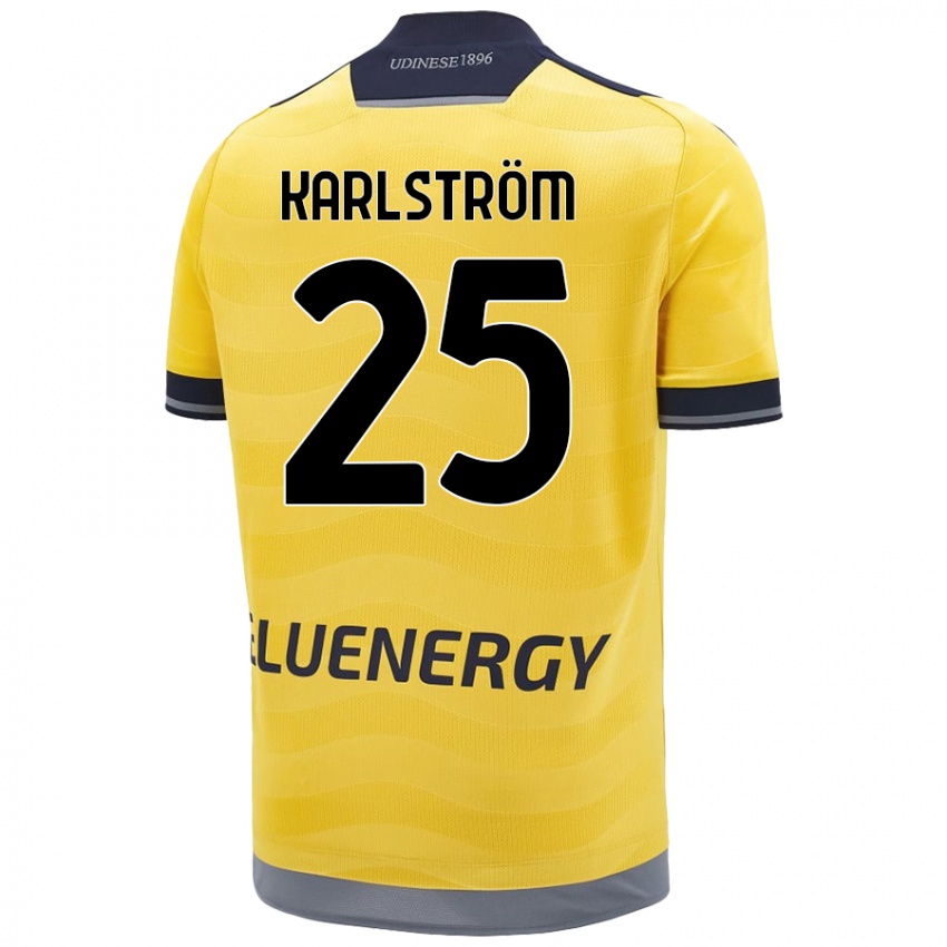 Niño Camiseta Jesper Karlström #25 Dorado 2ª Equipación 2024/25 La Camisa Chile