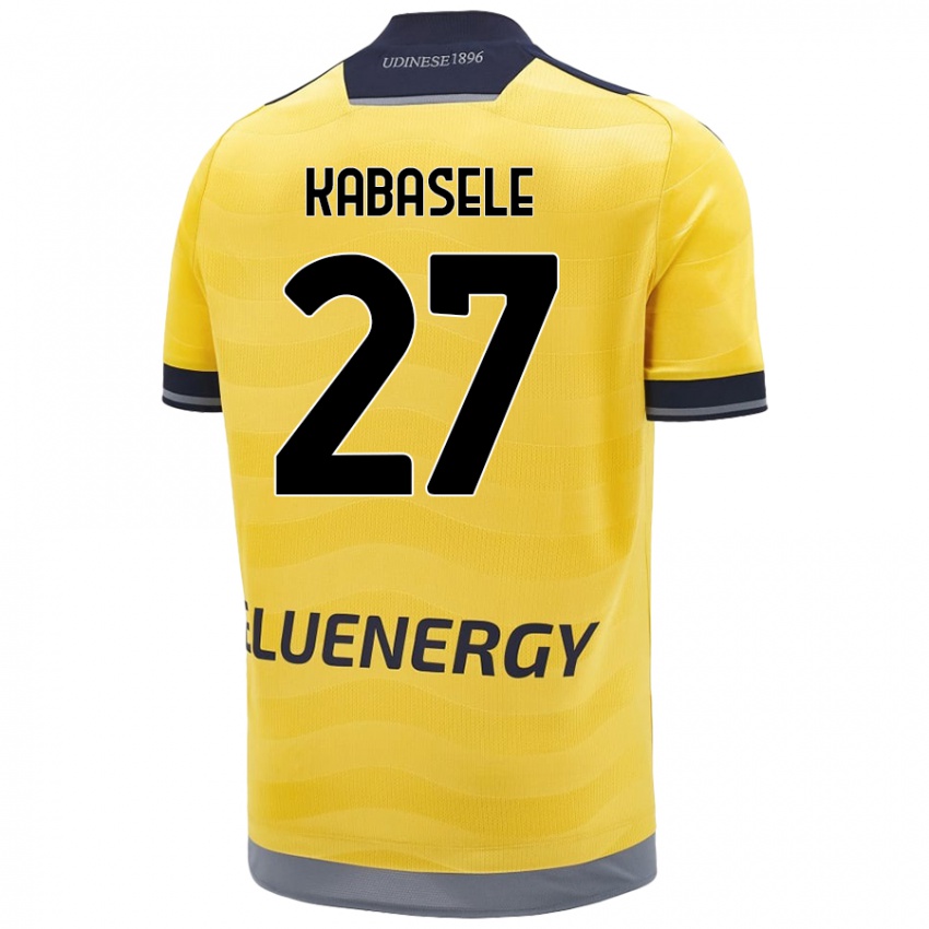 Niño Camiseta Christian Kabasele #27 Dorado 2ª Equipación 2024/25 La Camisa Chile