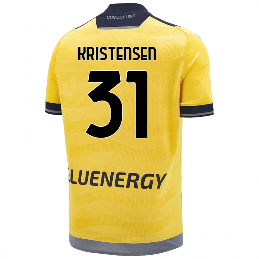 Niño Camiseta Thomas Kristensen #31 Dorado 2ª Equipación 2024/25 La Camisa Chile