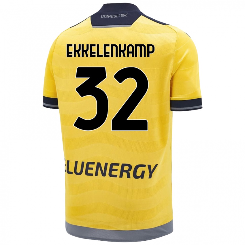 Niño Camiseta Jurgen Ekkelenkamp #32 Dorado 2ª Equipación 2024/25 La Camisa Chile