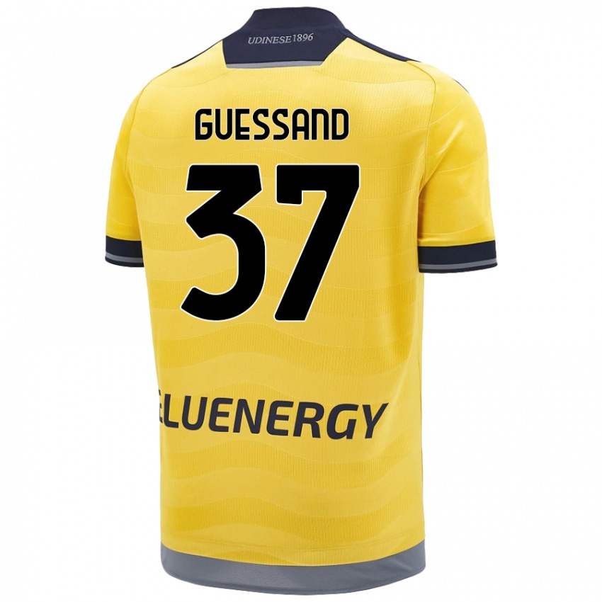 Niño Camiseta Axel Guessand #37 Dorado 2ª Equipación 2024/25 La Camisa Chile