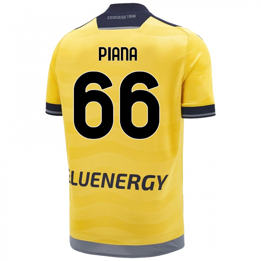 Niño Camiseta Edoardo Piana #66 Dorado 2ª Equipación 2024/25 La Camisa Chile