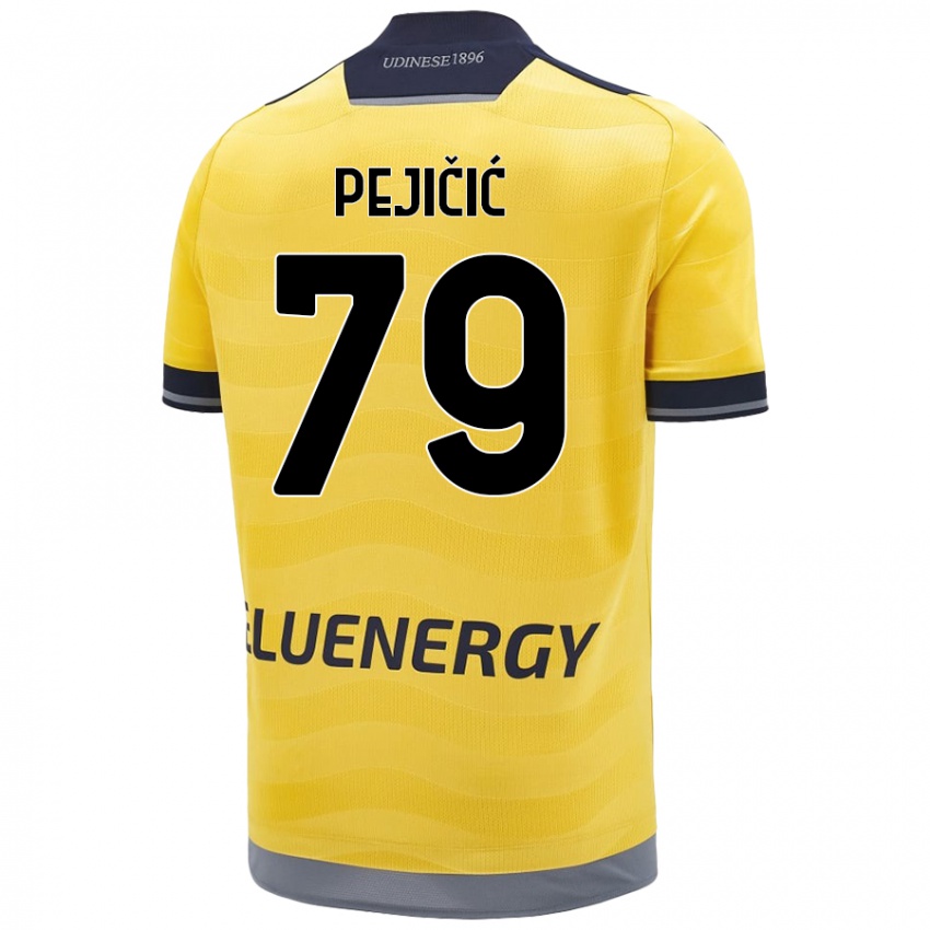 Niño Camiseta David Pejičić #79 Dorado 2ª Equipación 2024/25 La Camisa Chile