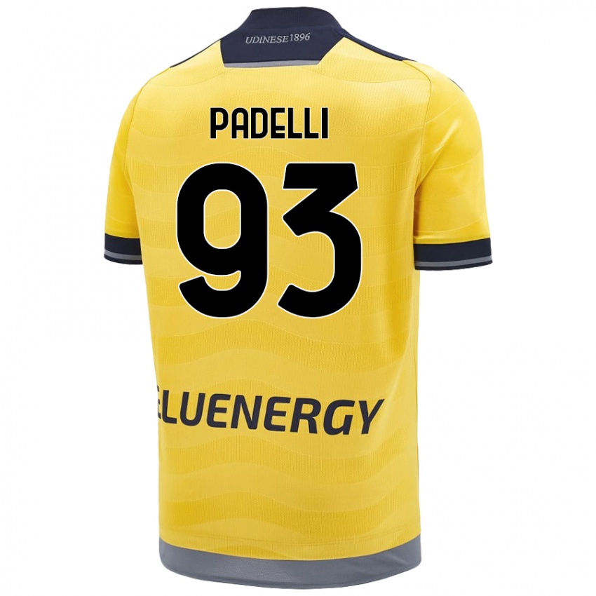 Niño Camiseta Daniele Padelli #93 Dorado 2ª Equipación 2024/25 La Camisa Chile