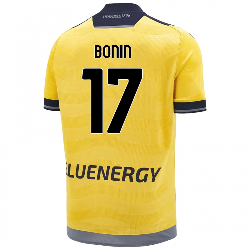 Niño Camiseta Luca Bonin #17 Dorado 2ª Equipación 2024/25 La Camisa Chile